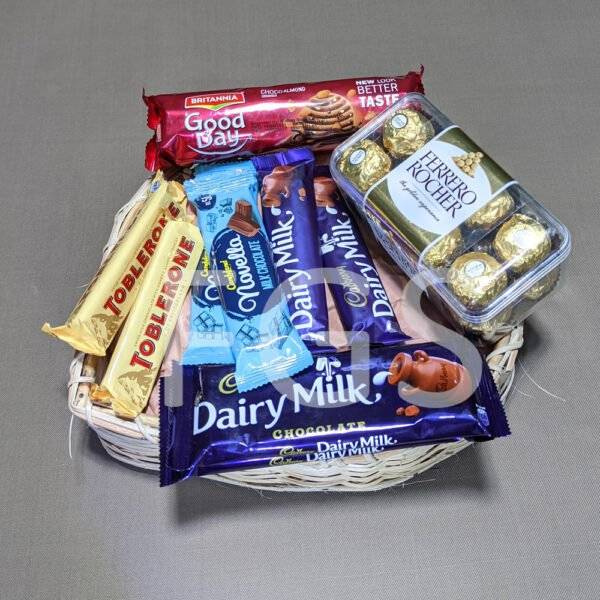 Chocolates Treat with Cookies Basket Delivery to Pakistan online