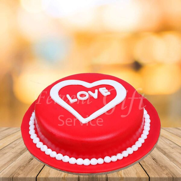 Send 2lbs Heart Shaped Love Red cake to Pakistan