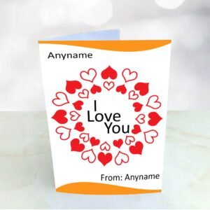 Dual Love Hearts Personalised Greeting Card